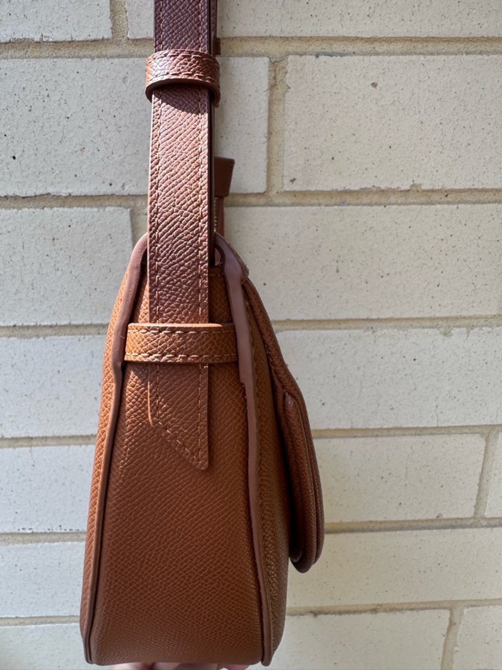 NWOT JW PEI Sharon Brown Crossbody Crescent Vegan Leather Bag - Picture 7 of 11
